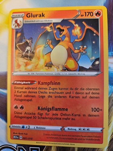 Pokémonkarte glurak m24 - pokémonkarte, de
