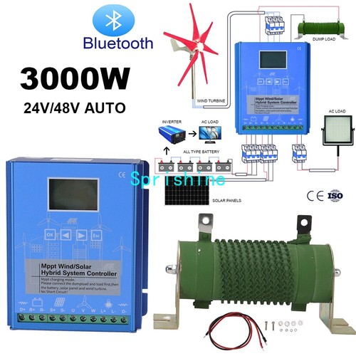 3000w 24v 48v wind solar - de, 24v/48v
