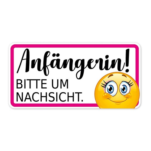 Auto magnetschild anfängerin - auto-magnetschild,